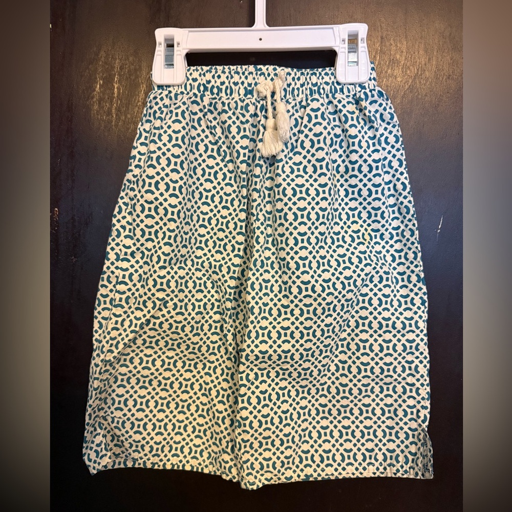 Pink Chicken Blue and White Drawstring pants wide leg 2Y size